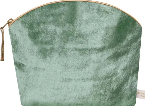 LAVENDER MAKE UP BAG JADE SILK VELVET|Holistic Silk Discount