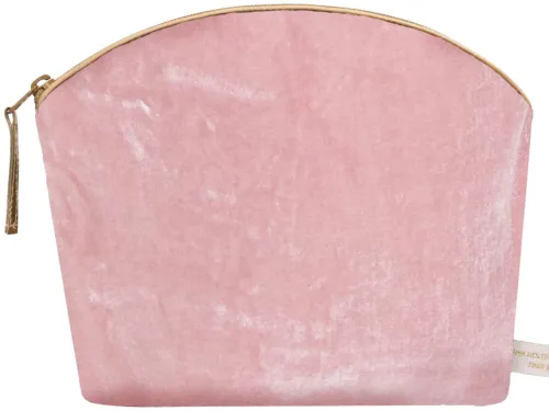 LAVENDER MAKE UP BAG ROSE SILK VELVET|Holistic Silk Outlet