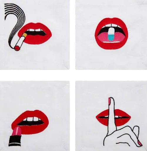 LIPS COCKTAIL NAPKINS|Jonathan Adler Best
