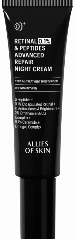 Retinal 0.1% & Peptides Advanced Repair Night Cream|Allies Of Skin Outlet