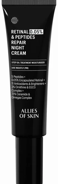 Retinal 0.05% & Peptides Repair Night Cream|Allies Of Skin Best