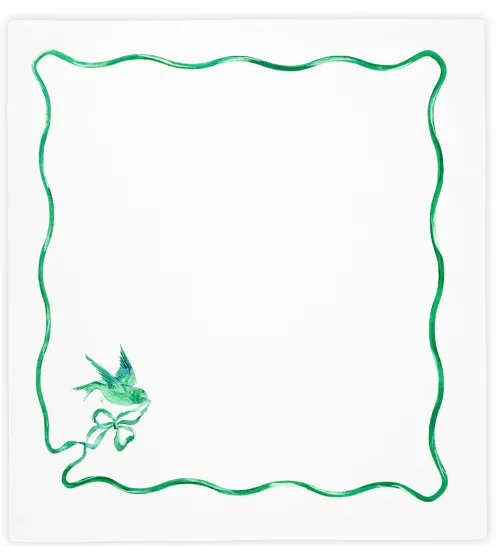 SECRET GARDEN NAPKIN - GREEN AND WHITE|AQUAZZURA CASA Outlet