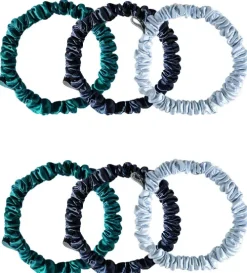 Skinny Scrunchie Set - Midnight Blue, Blue Belle & Green Sapphire|Drowsy Best