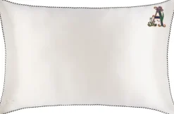 pure silk initial collection queen pillowcase - white|Slip Best