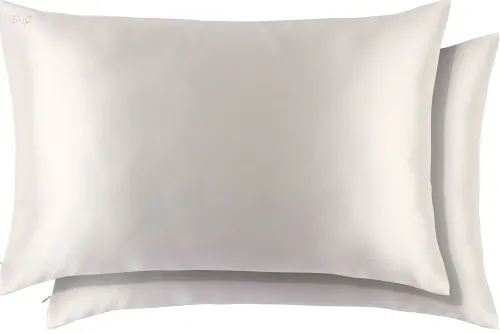 pure silk queen pillowcase duo - white|Slip Outlet