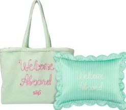pure silk travel pillow with complimentary beach bag - les vacances|Slip Outlet