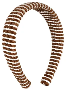 Striped Headband - Brown|SUI AVA Clearance