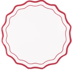 WAVE PLACEMAT - RED AND WHITE|AQUAZZURA CASA Discount