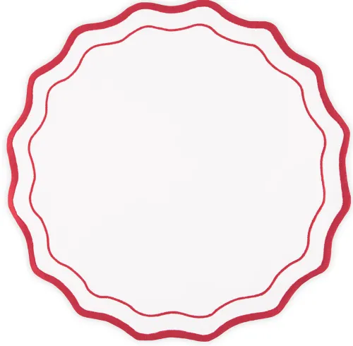 WAVE PLACEMAT - RED AND WHITE|AQUAZZURA CASA Discount